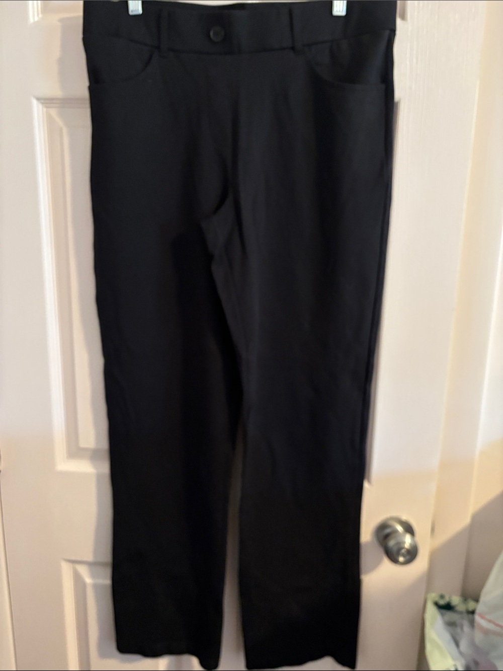 Betabrand Black Straight-Leg Pants
